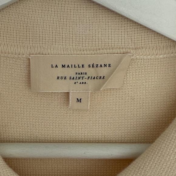 Sezane Betty Cardigan in Cream - Picture 6 of 9